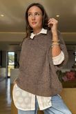 Made in Italy Big Softie Cap Sleeve Knit Top Earth