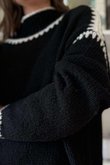  Big Softie Whipstitch Knit Jumper Black /1 ** 