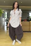 Made in Italy Blossom Cotton Blend Shirt Stone /39 =