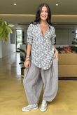 Made in Italy Blossom Cotton Blend Shirt Taupe /19 =