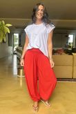 Made in Italy Classic Balloon Pant Red