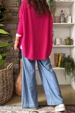 Made in Italy Conrad Circle Knit Top Geranium