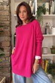 Made in Italy Conrad Circle Knit Top Geranium