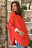 Made in Italy Conrad Circle Knit Top Marmalade