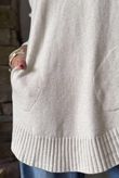 Made in Italy Conrad Circle Knit Top Oatmeal Beige 