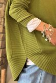 Made in Italy Conrad Circle Knit Top Olive 