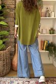 Made in Italy Conrad Circle Knit Top Olive 