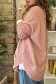 Made in Italy Conrad Circle Knit Top Rose Marl