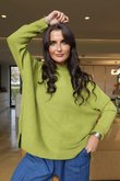 Charli Turtle Ribby Knit Top Moss /10=