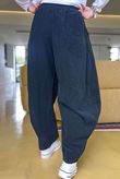 Made in Italy Cooper Needlecord Classic Barrel Leg Pant Black -