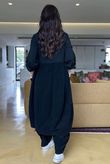 Made in Italy Cooper Needlecord Cocoon Dress Black