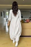 Made in Italy Cooper Needlecord Cocoon Dress Stone