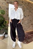 Made in Italy Cooper Needlecord Shelby Cocoon Pant Coffee Bean