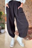 Made in Italy Cooper Needlecord Shelby Cocoon Pant Coffee Bean