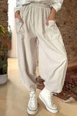 Made in Italy Cooper Needlecord Shelby Cocoon Pant Stone