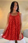Made in Italy Daisy Crochet Cami Rouge /19 = ~