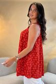 Made in Italy Daisy Crochet Cami Rouge /19 = ~