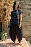 Made in Italy Daisy Frill Top Black 20 =