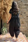 Made in Italy Daisy Frill Top Black 20 =