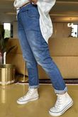 Made in Italy Dopamine Stretch Jeans Vintage Mid Blue ** 