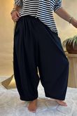 Made in Italy Edit Pleat Barrel Leg Pant Black 
