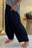 Made in Italy Edit Pleat Barrel Leg Pant Black 