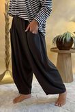 Made in Italy Edit Pleat Barrel Leg Pant Chocolate