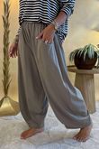 Made in Italy Edit Pleat Barrel Leg Pant Mocha