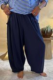 Made in Italy Edit Pleat Barrel Leg Pant Navy
