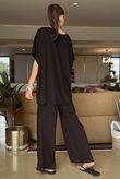 Made in Italy Essential Cap Sleeve Tee Black