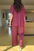 Made in Italy Essential Cap Sleeve Tee Bordeaux - 