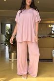 Made in Italy Essential Cap Sleeve Tee Rose