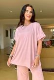 Made in Italy Essential Cap Sleeve Tee Rose