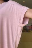Made in Italy Essential Cap Sleeve Tee Rose