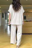 Made in Italy Essential Cap Sleeve Tee Stone