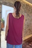 Made in Italy Essential Jersey Layering Vest Beetroot