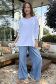 Made in Italy Essential Jersey Long Sleeve Top Cool White /15 *pre order due approx 1 week