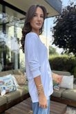 Made in Italy Essential Jersey Long Sleeve Top Cool White /15 *pre order due approx 1 week