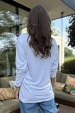 Made in Italy Essential Jersey Long Sleeve Top Cool White /15 *pre order due approx 1 week