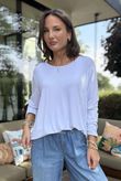 Made in Italy Essential Jersey Long Sleeve Top Cool White /15 *pre order due approx 1 week