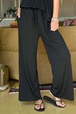 Made in Italy Essential Wide Leg Pant Black