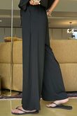 Made in Italy Essential Wide Leg Pant Black