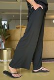 Made in Italy Essential Wide Leg Pant Black