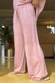 Made in Italy Essential Wide Leg Pant Rose