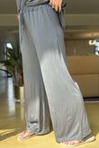 Made in Italy Essential Wide Leg Pant Slate