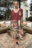 Made in Italy Ezra T Shirt Midi Dress Tuscan Burgundy