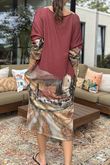 Made in Italy Ezra T Shirt Midi Dress Tuscan Burgundy