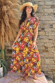 Made in Italy Fiesta Maxi Dress Red /12 =