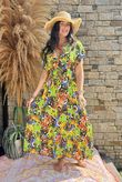 Made in Italy Fiesta Maxi Dress Green /17 =