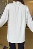 Made in Italy Fine Jersey Polo Neck Top Stone